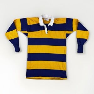 Vintage Canterbury International Rugby Jersey M Navy Stripe 80s Heritage Preppy